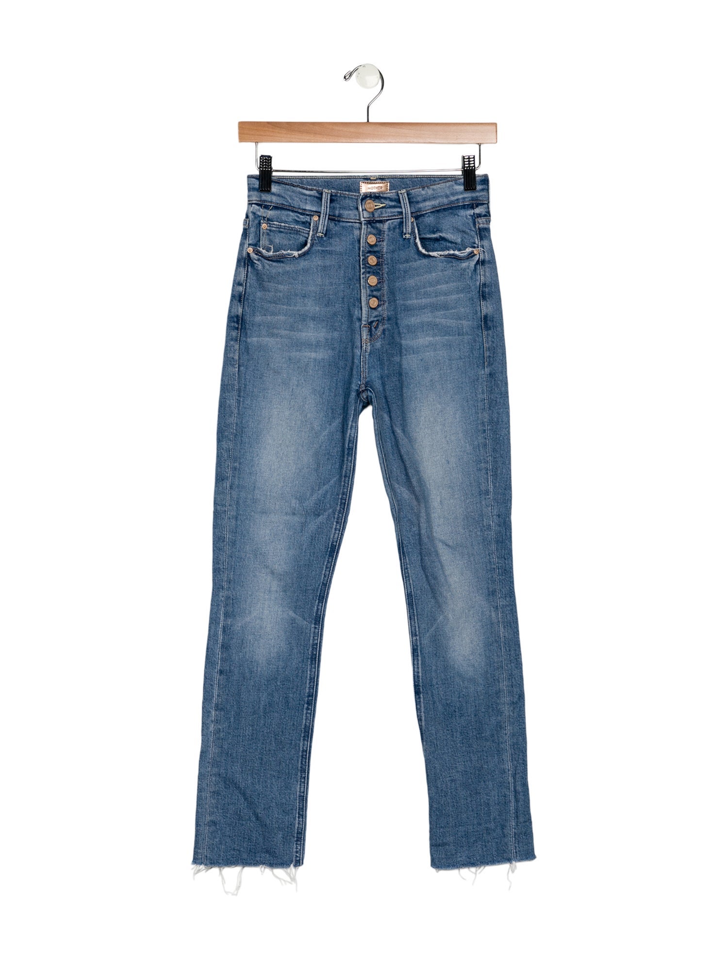 Mother Mid-Rise Straight Leg Jeans