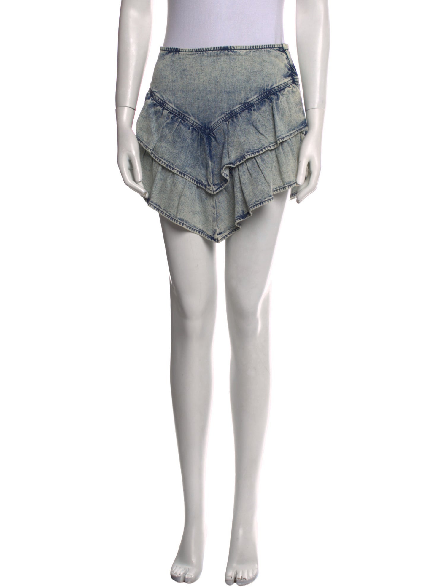 Mother Ruffle Embellishment Mini Skirt