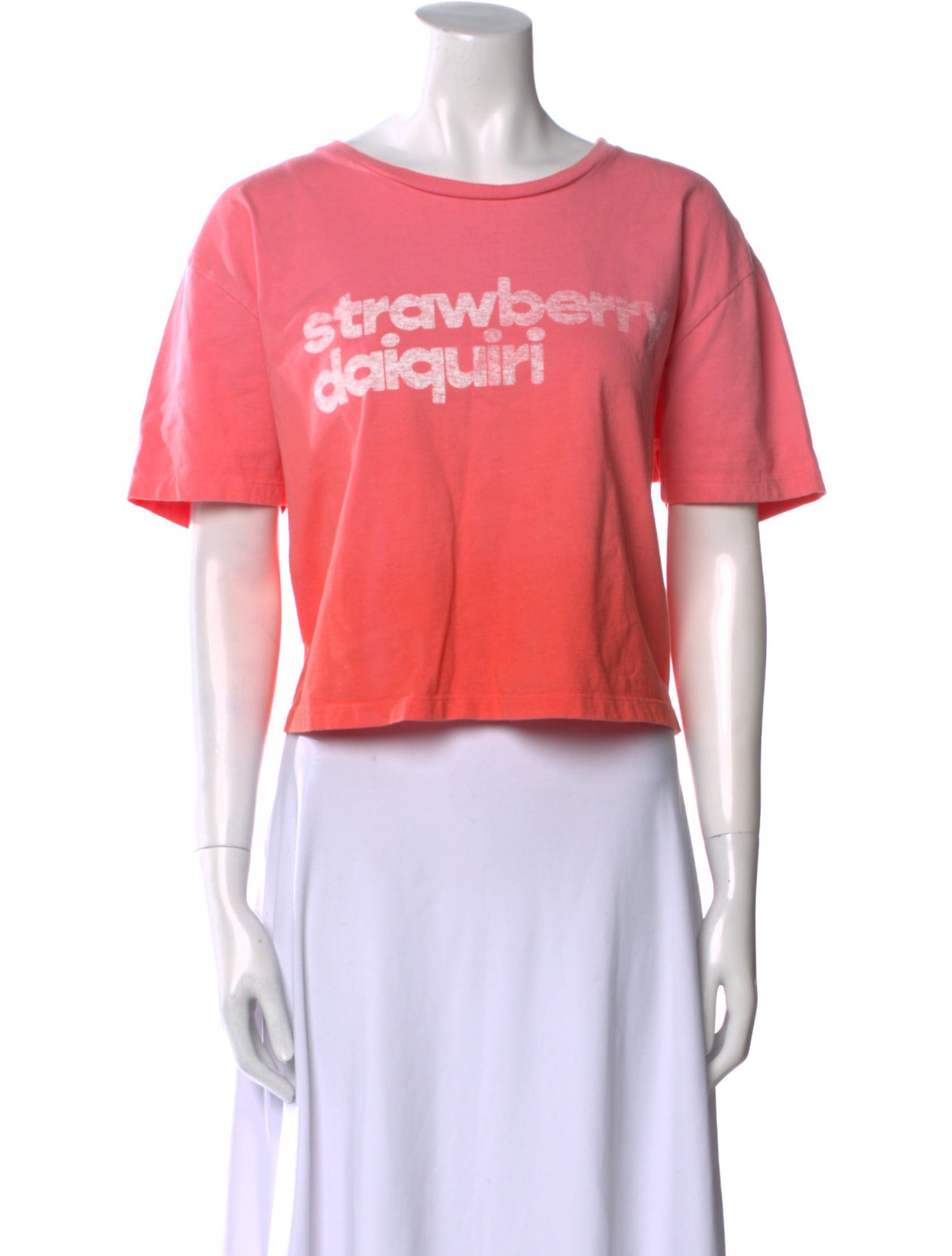 Mother Graphic Print Crew Neck Crop Top