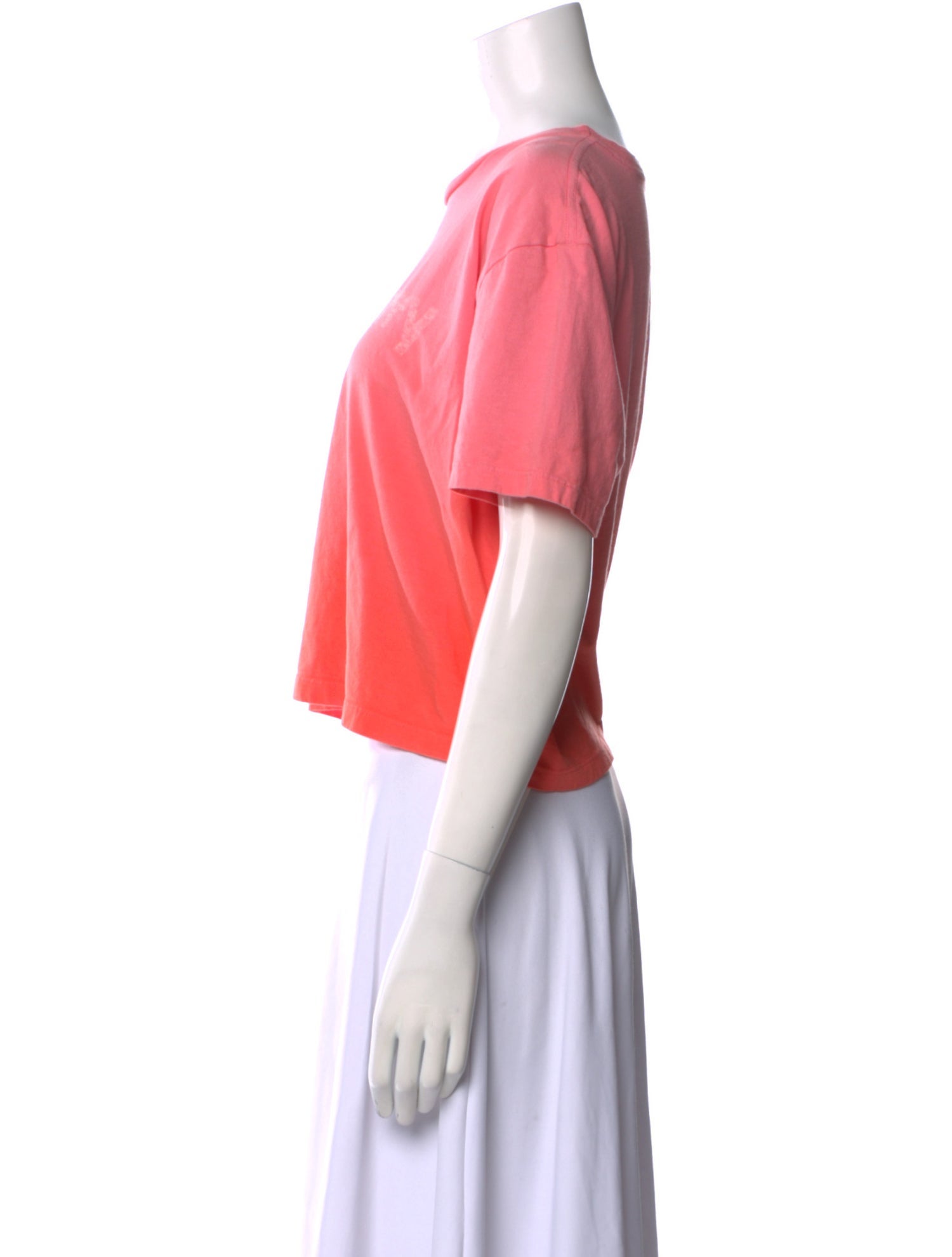 Mother Graphic Print Crew Neck Crop Top
