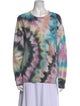 Mother Tie-Dye Print Scoop Neck Sweater