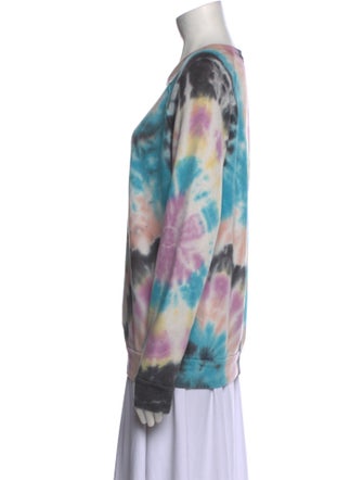 Mother Tie-Dye Print Scoop Neck Sweater