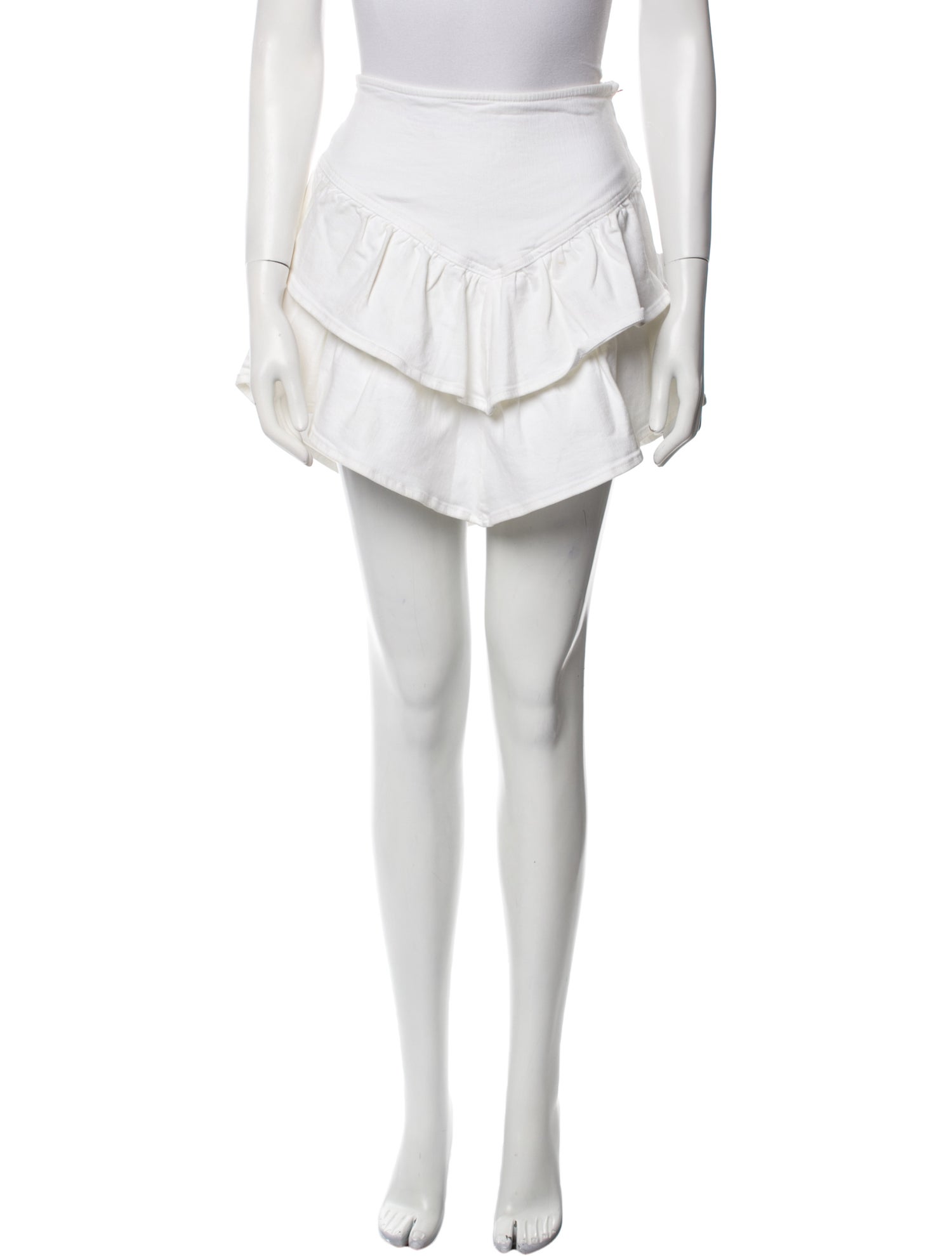 Mother Ruffle Embellishment Mini Skirt