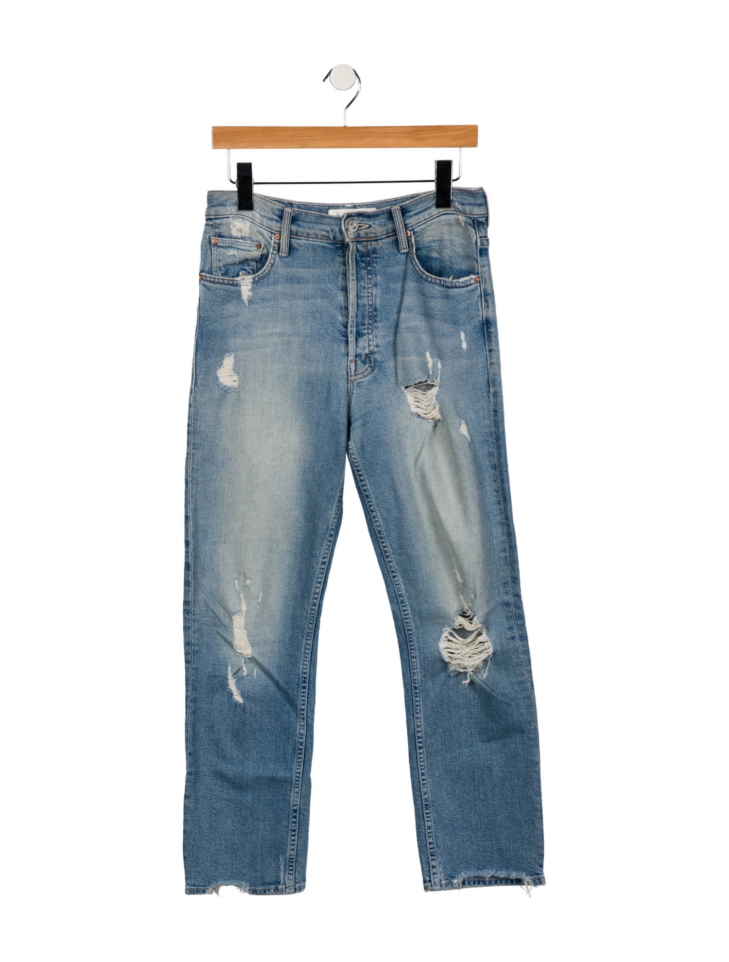 Mother High-Rise Straight Leg Jeans