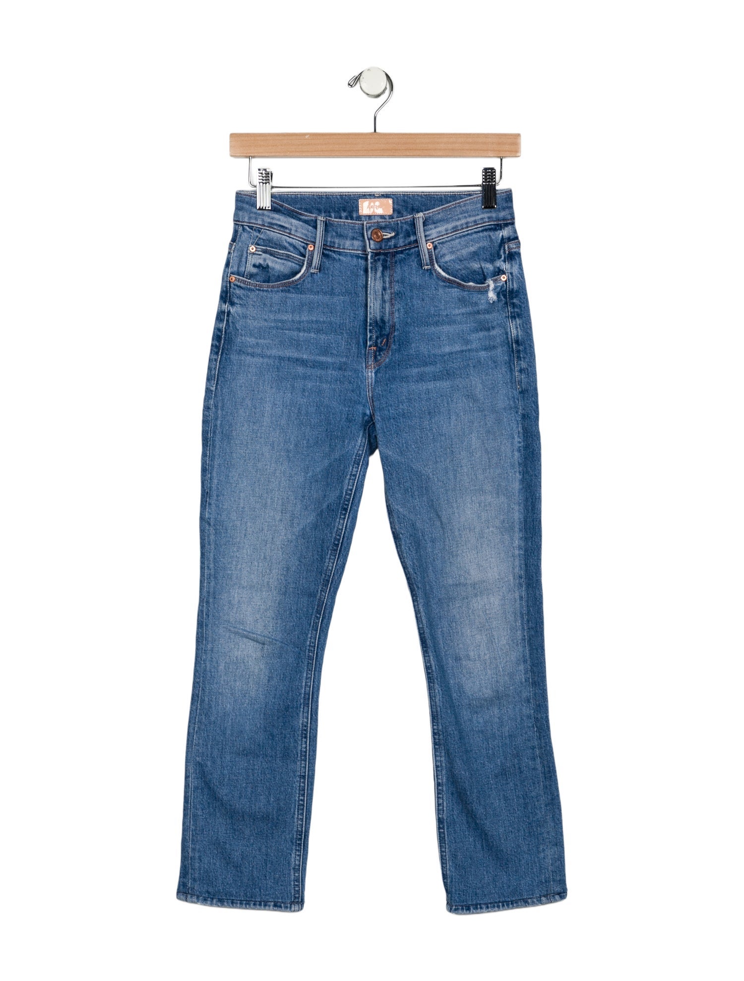 Mother Mid-Rise Straight Leg Jeans