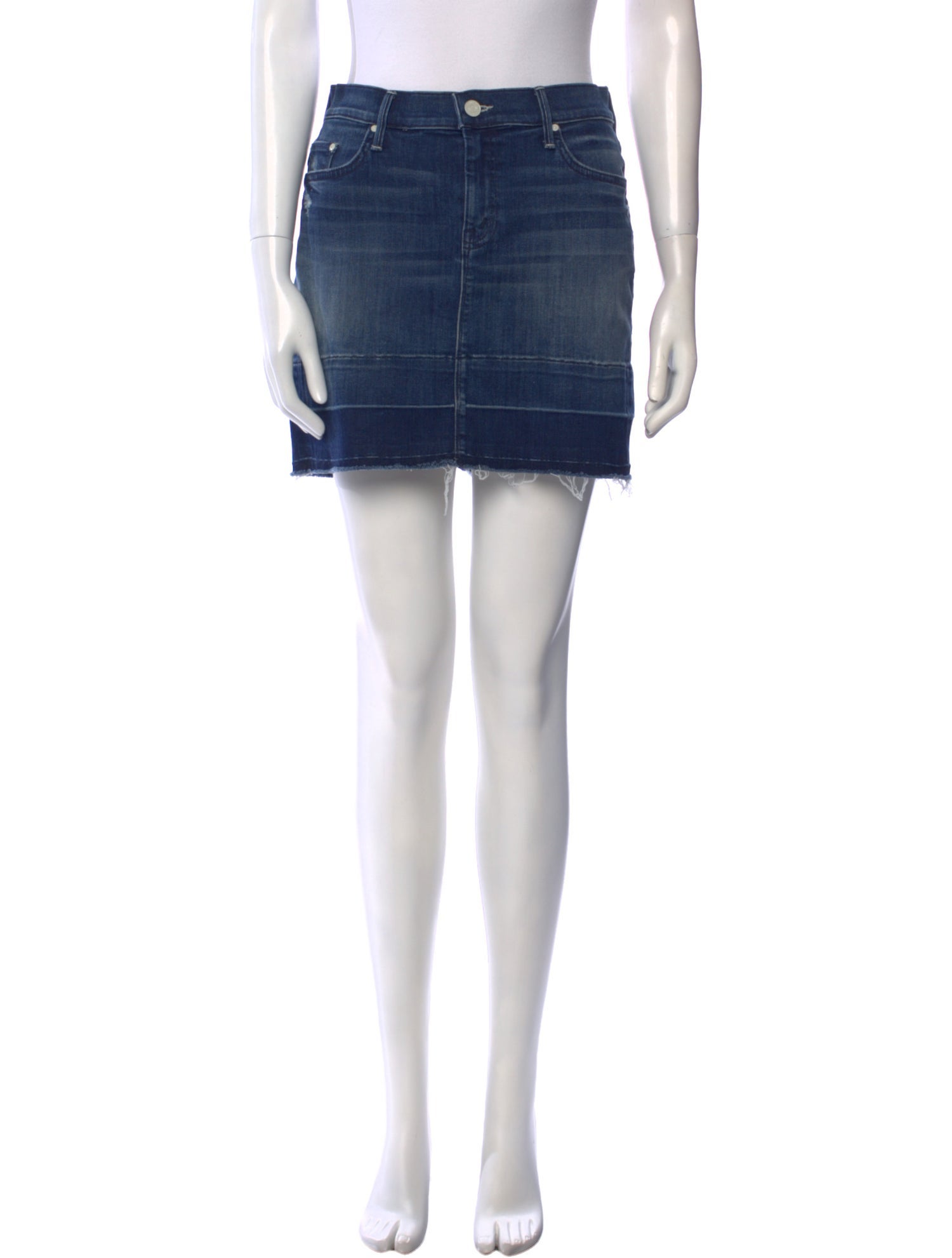 Mother Distressed Accents Mini Skirt