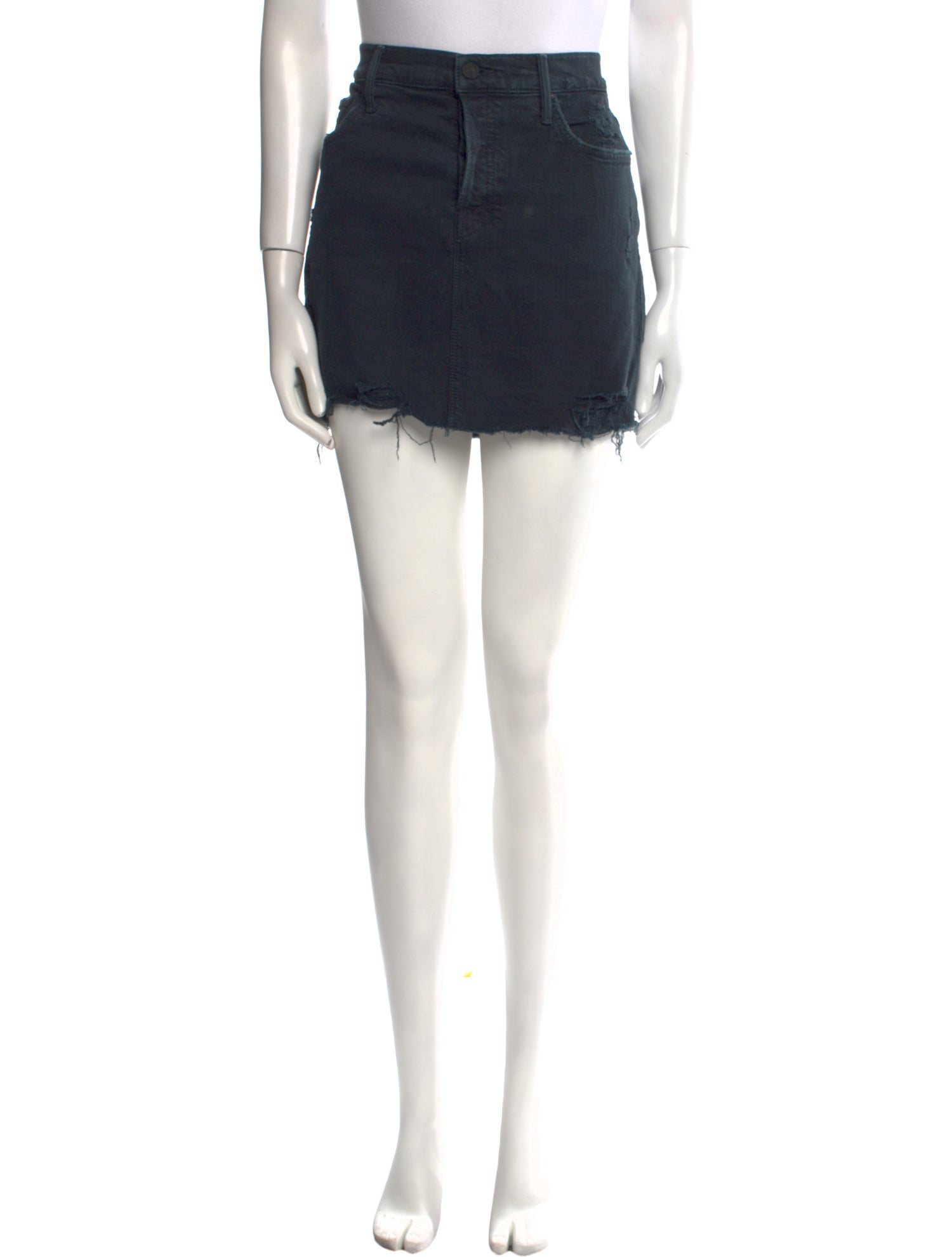 Mother Distressed Accents Mini Skirt