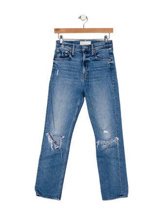 Mother High-Rise Straight Leg Jeans