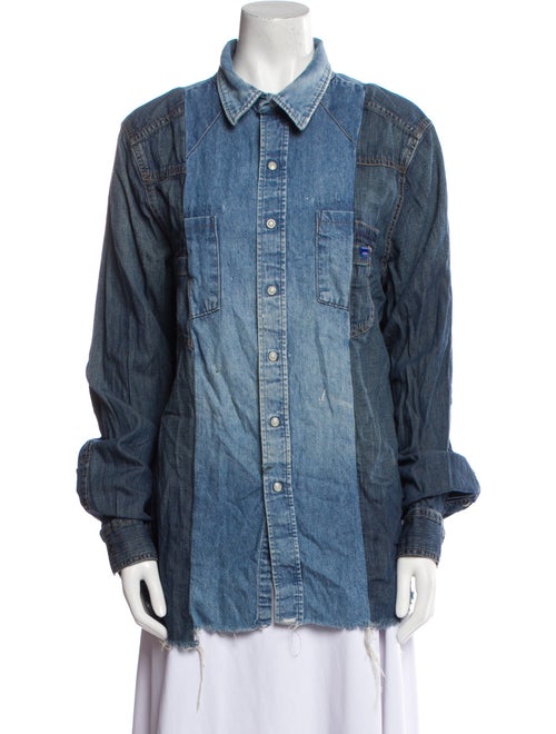 Mother Colorblock Pattern Denim Jacket