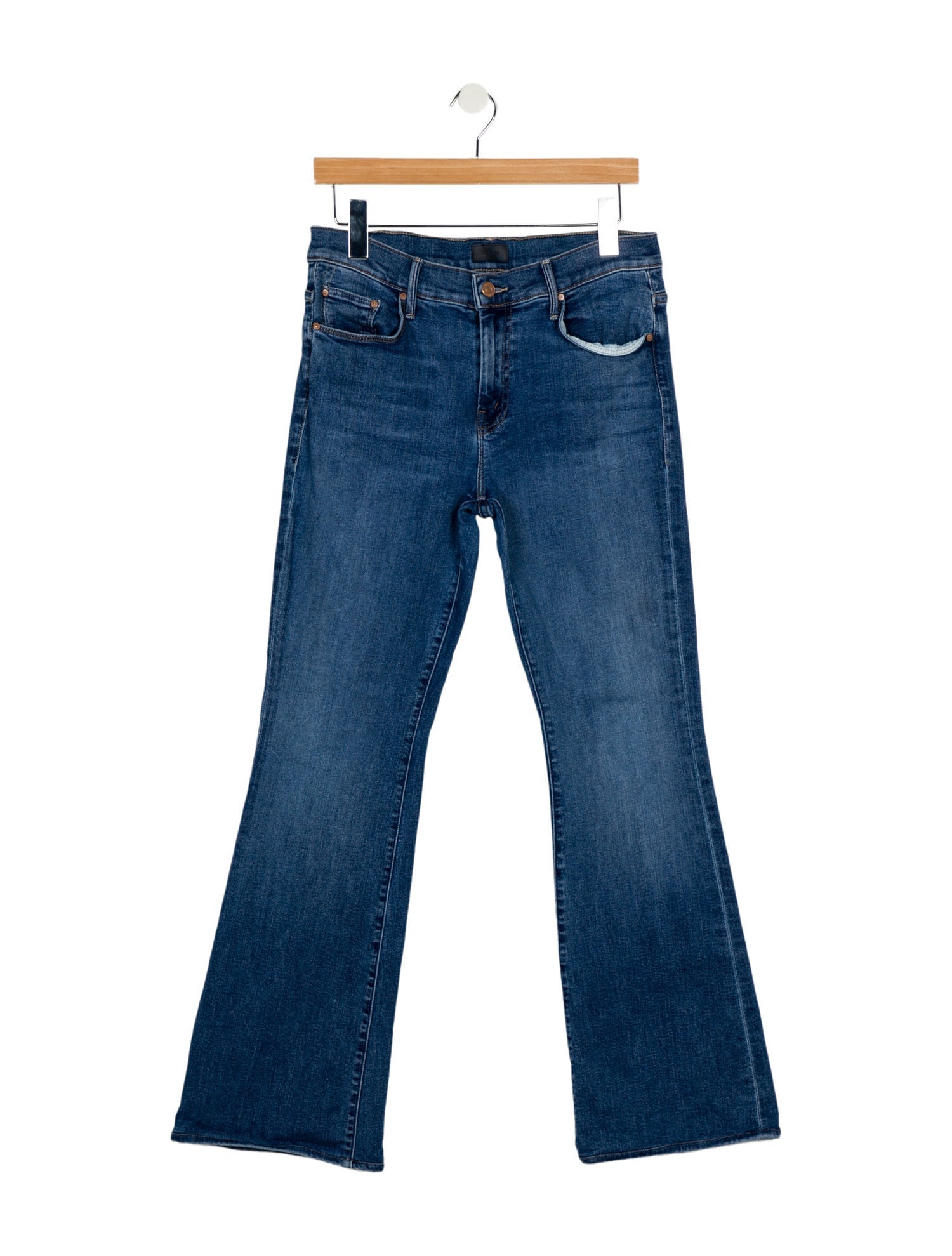 Mother Mid-Rise Wide Leg Jeans