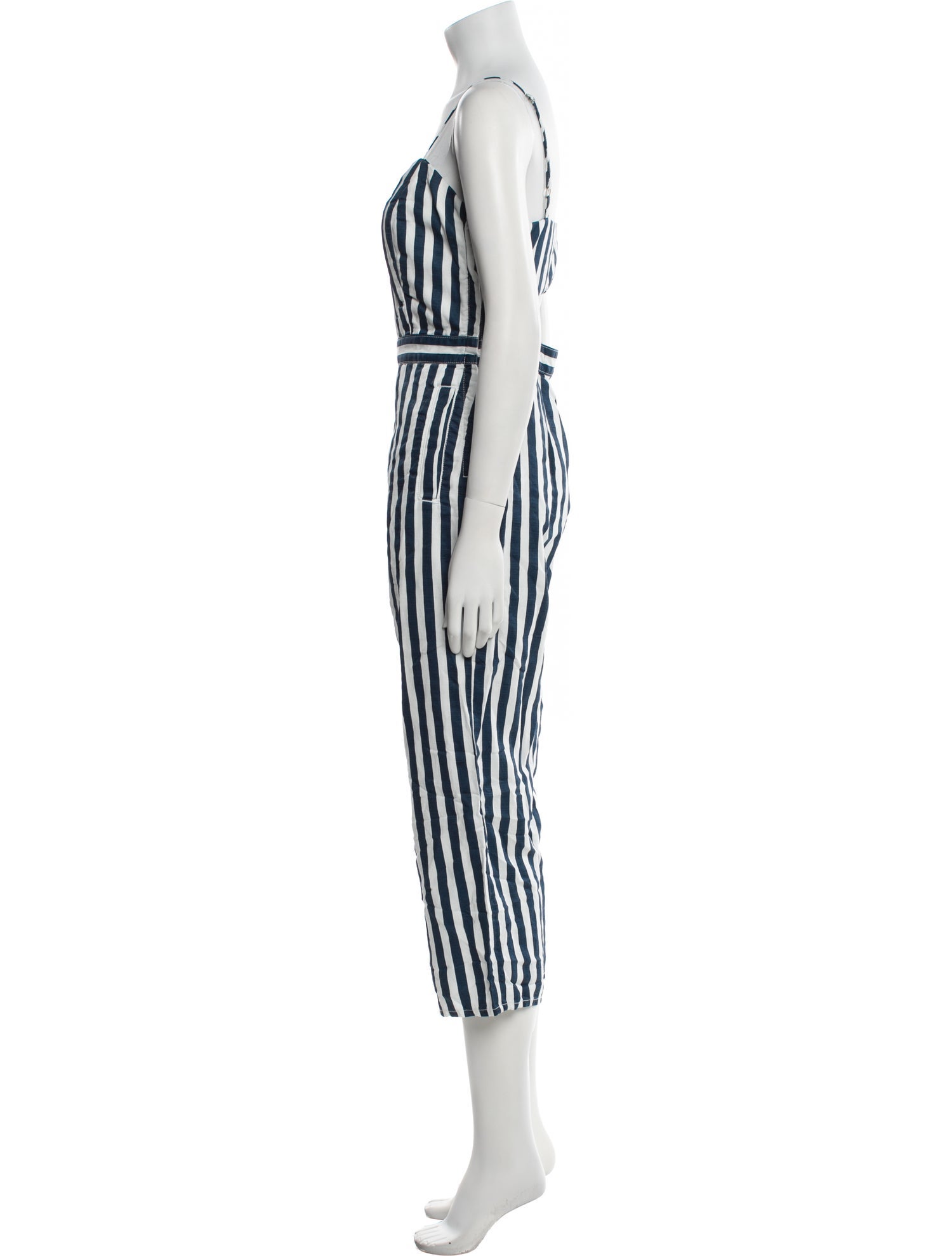 Mother Striped Scoop Neck Jumpsuit