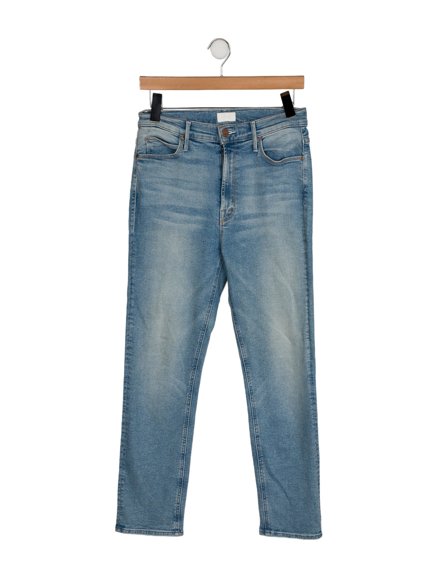 Mother Mid-Rise Straight Leg Jeans