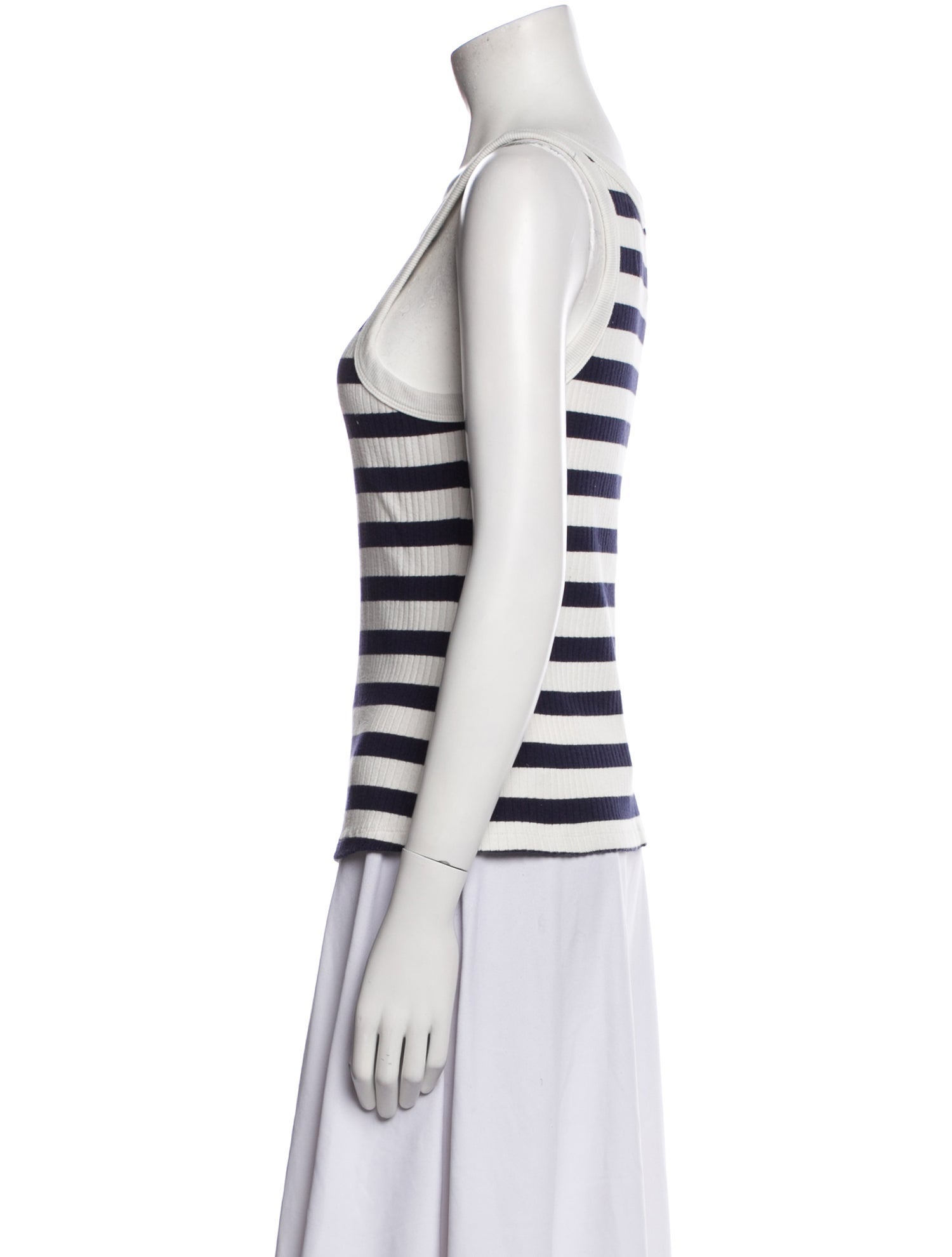 Mother Striped Scoop Neck Top