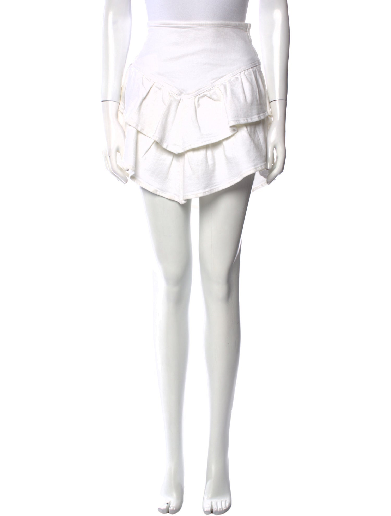 Mother Ruffle Embellishment Mini Skirt