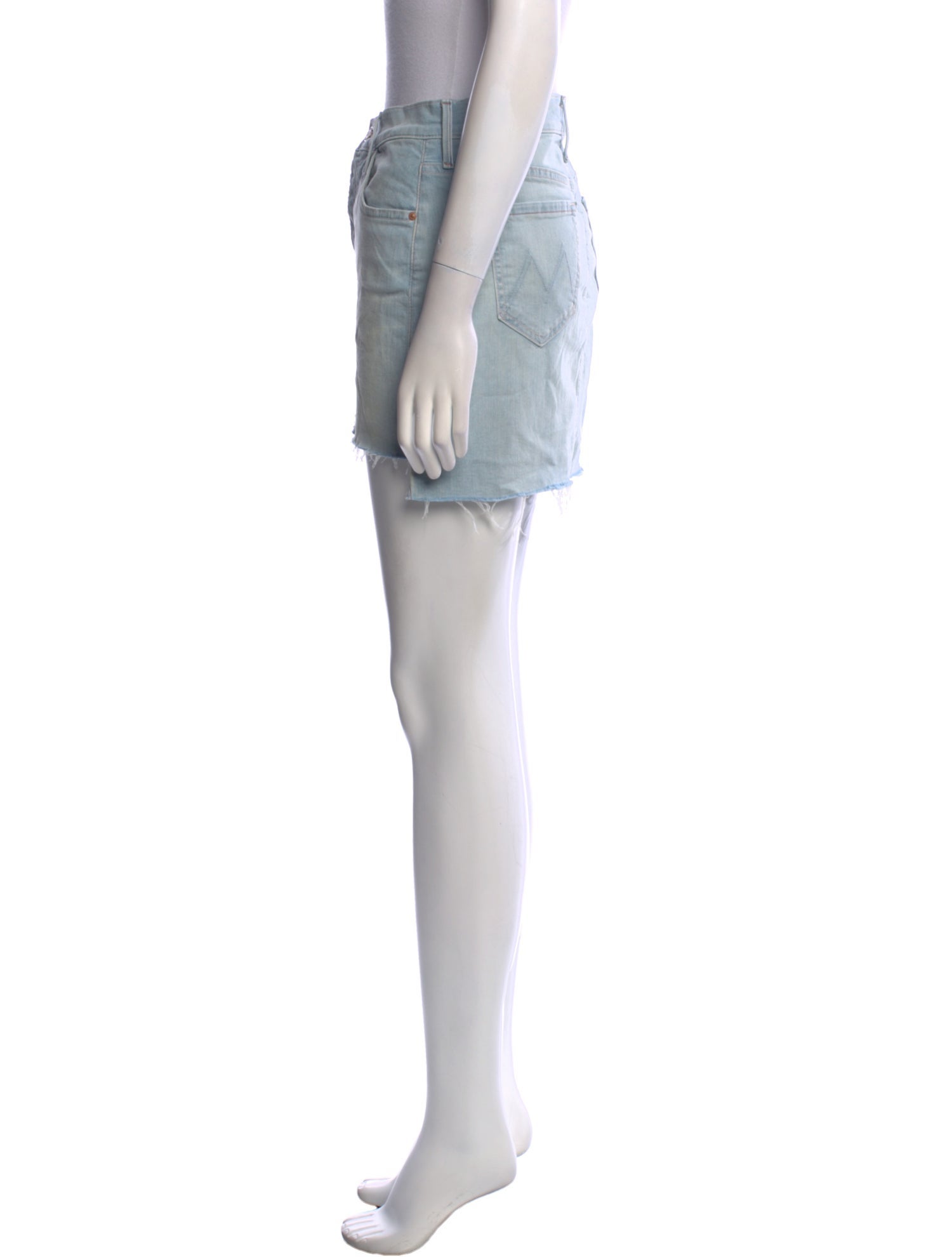 Mother Distressed Accents Mini Skirt