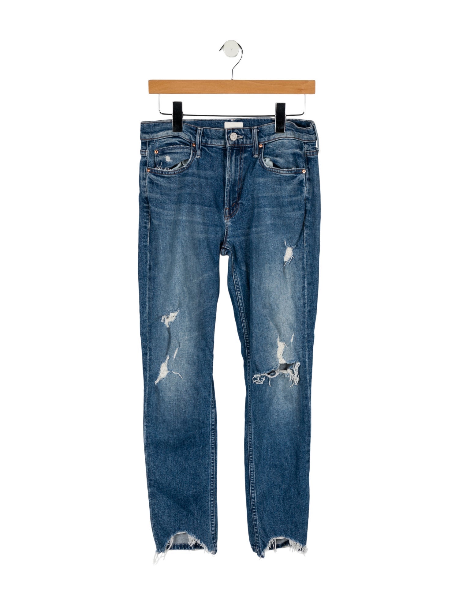 Mother Mid-Rise Skinny Leg Jeans