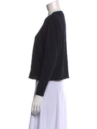 Mother Crew Neck Long Sleeve Crop Top