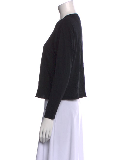 Mother Crew Neck Long Sleeve Crop Top