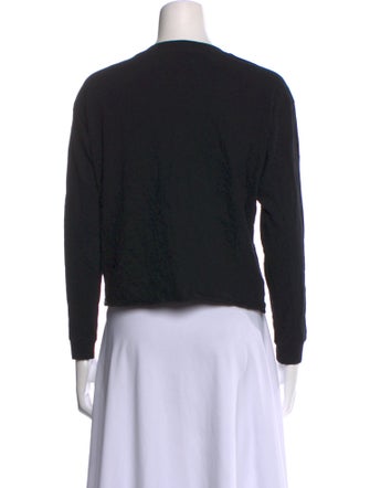 Mother Crew Neck Long Sleeve Crop Top