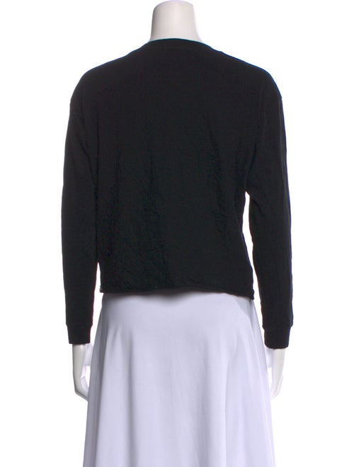 Mother Crew Neck Long Sleeve Crop Top