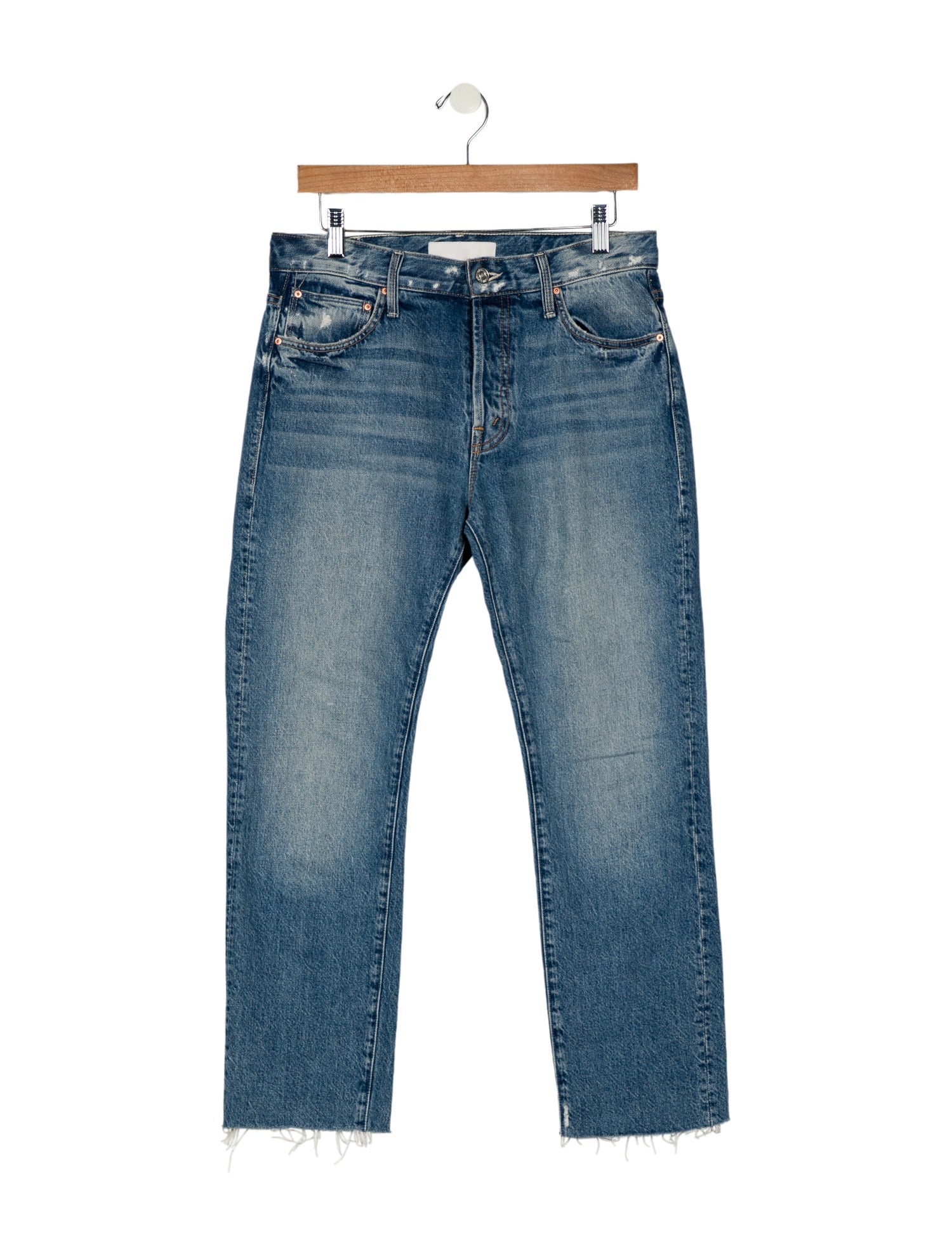Mother Mid-Rise Straight Leg Jeans