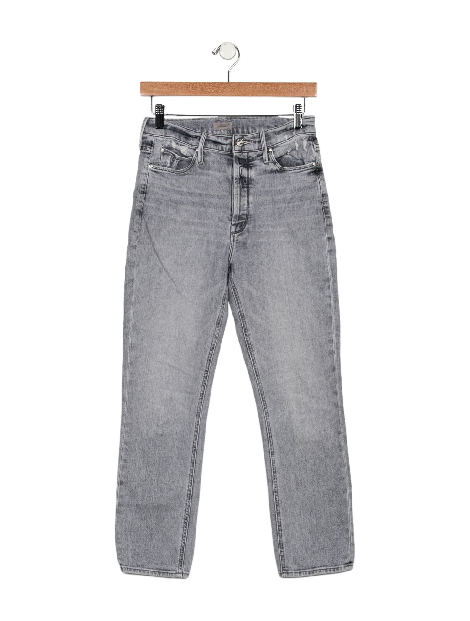 Mother Mid-Rise Straight Leg Jeans