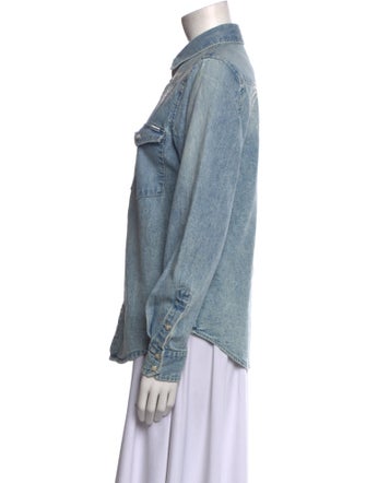 Mother Long Sleeve Button-Up Top