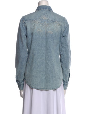 Mother Long Sleeve Button-Up Top