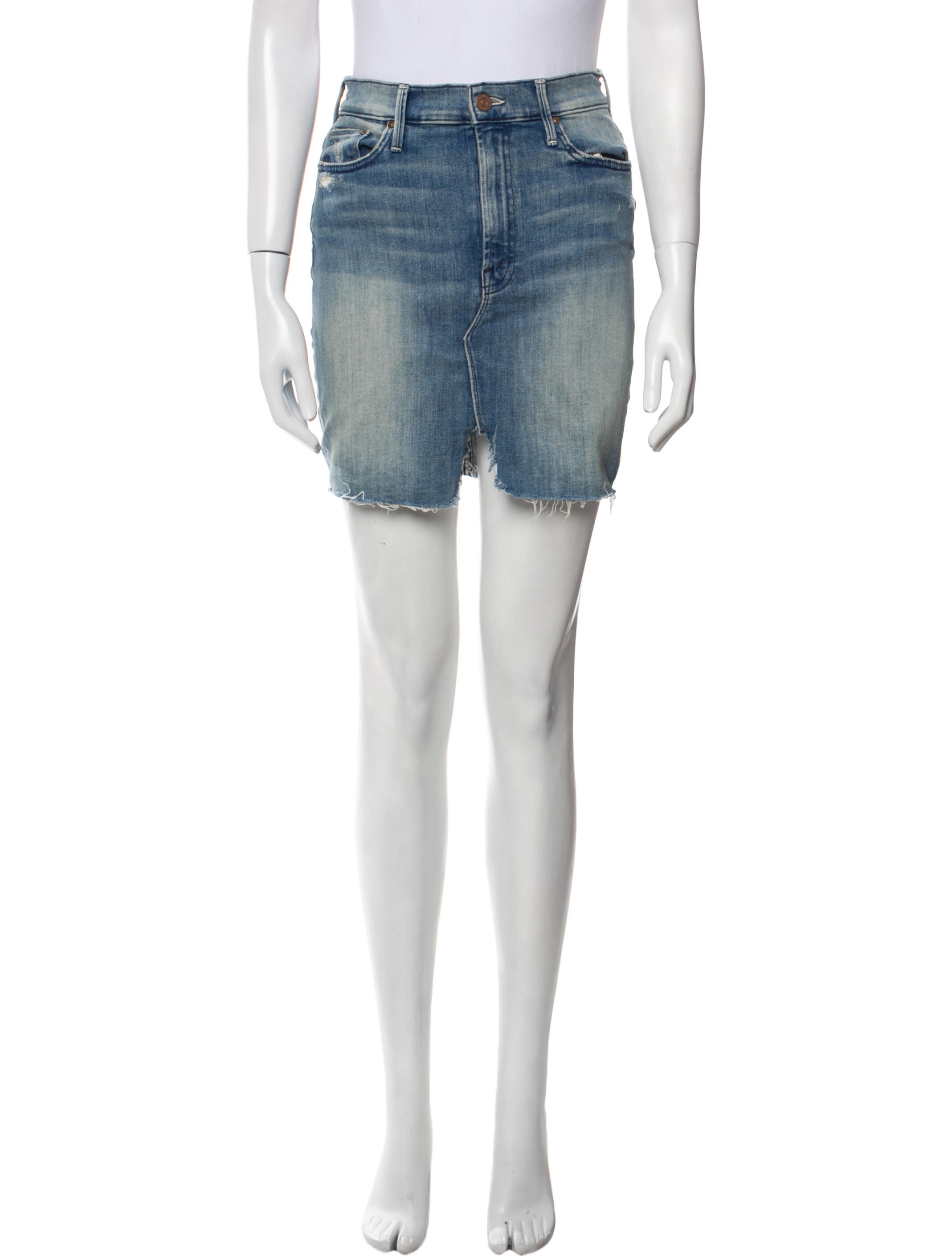 Mother Distressed Accents Mini Skirt