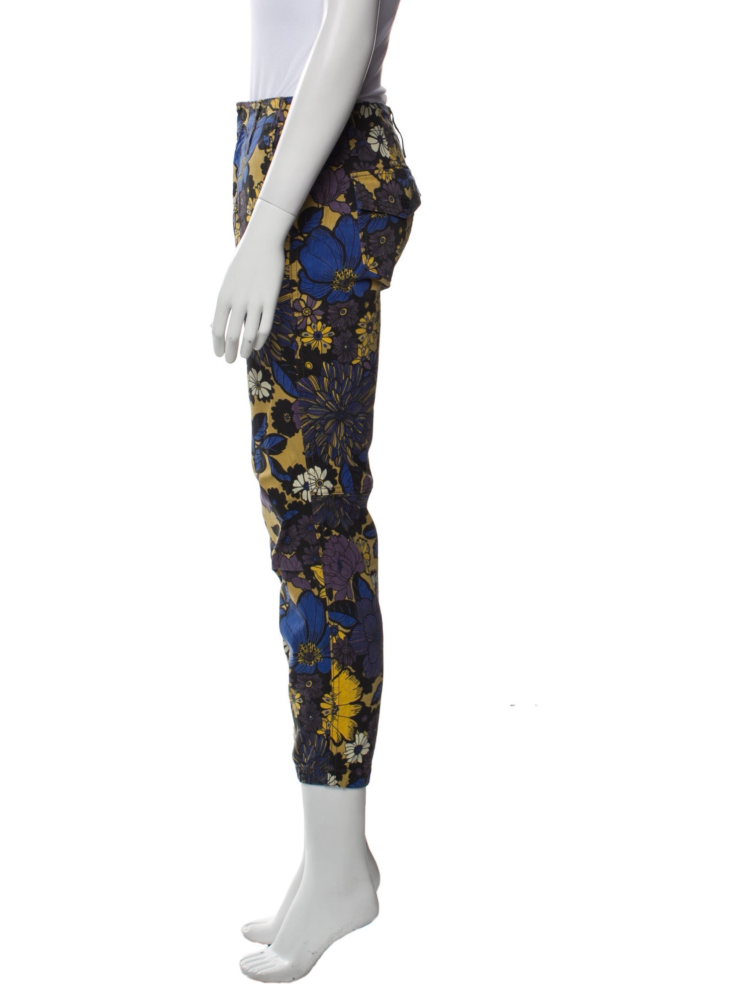 Mother Floral Print Skinny Leg Pants