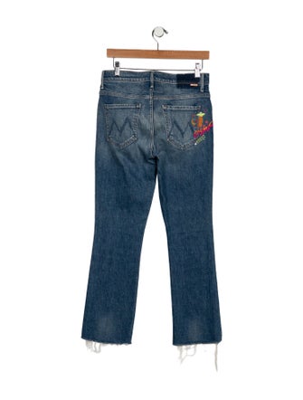 Mother Mid-Rise Straight Leg Jeans