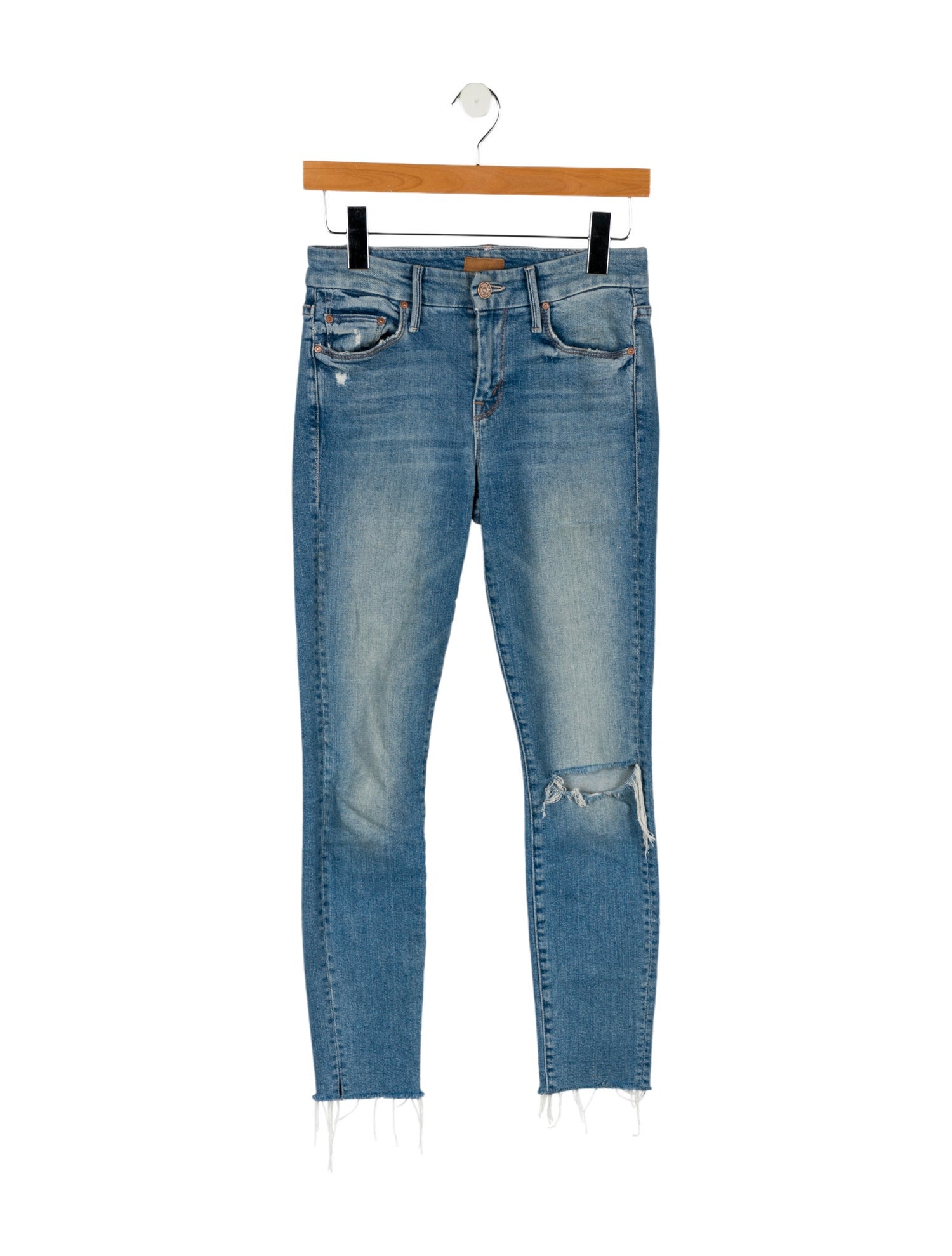 Mother Mid-Rise Skinny Leg Jeans