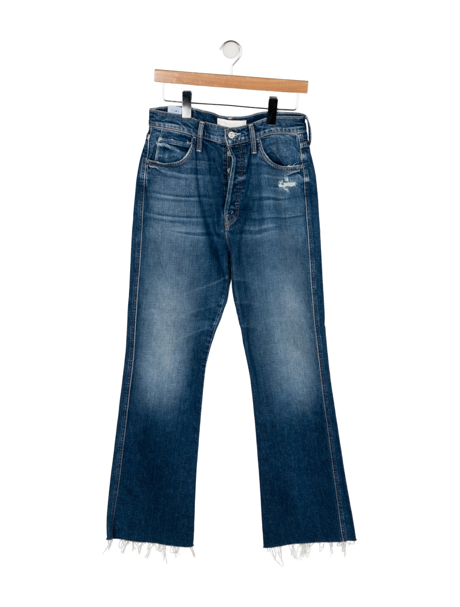 Mother Mid-Rise Straight Leg Jeans