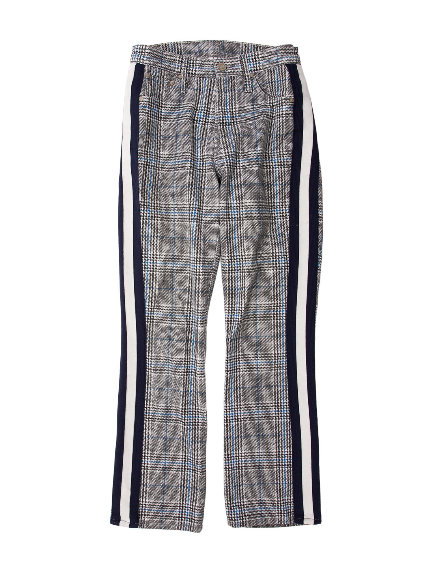 Mother Houndstooth Print Straight Leg Pants