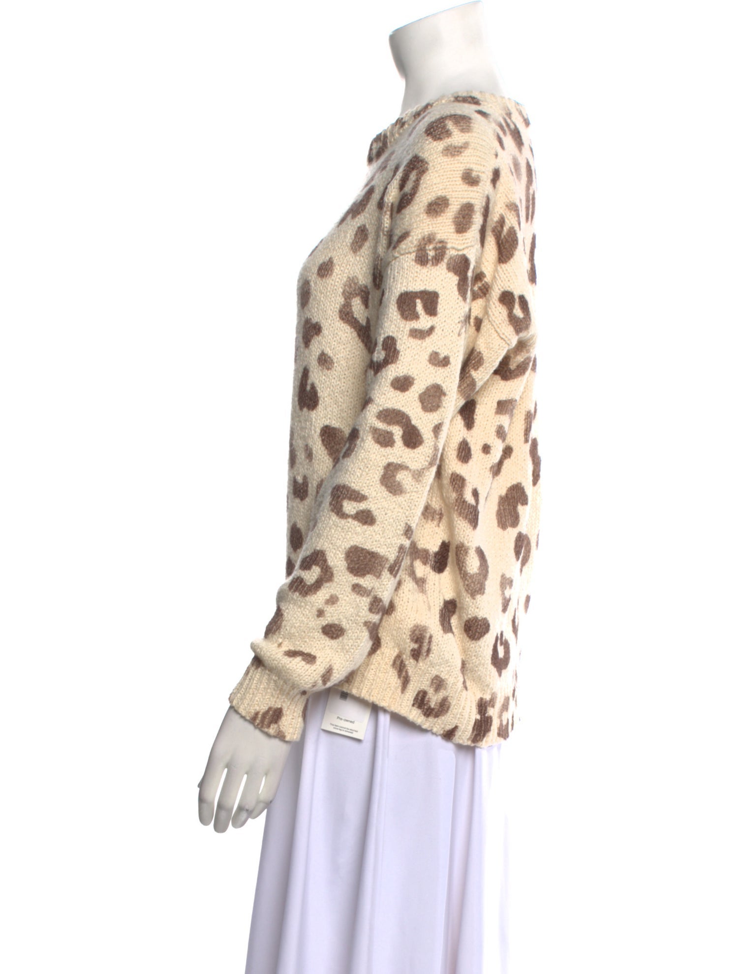 Mother Animal Print Crew Neck Sweater