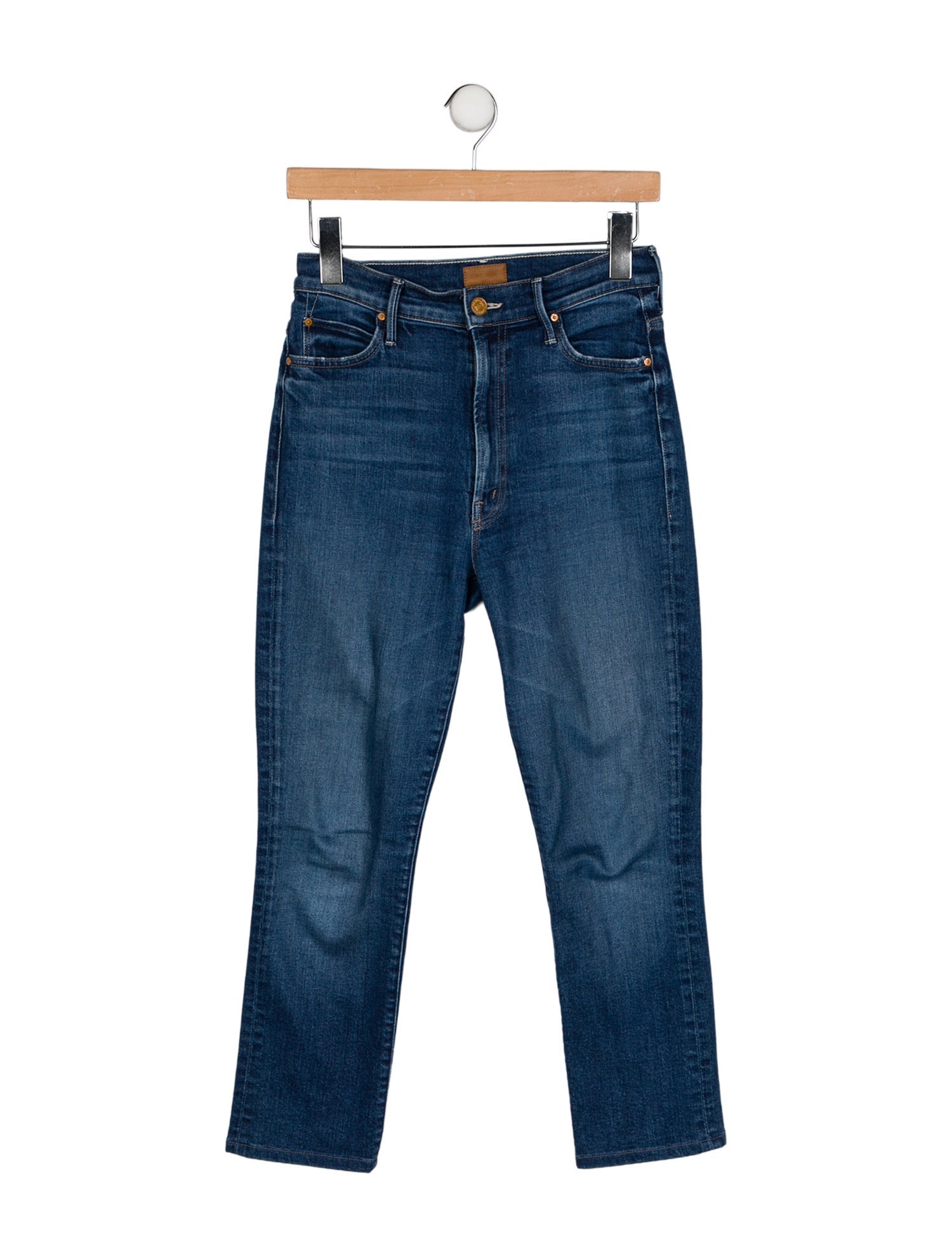 Mother Mid-Rise Straight Leg Jeans