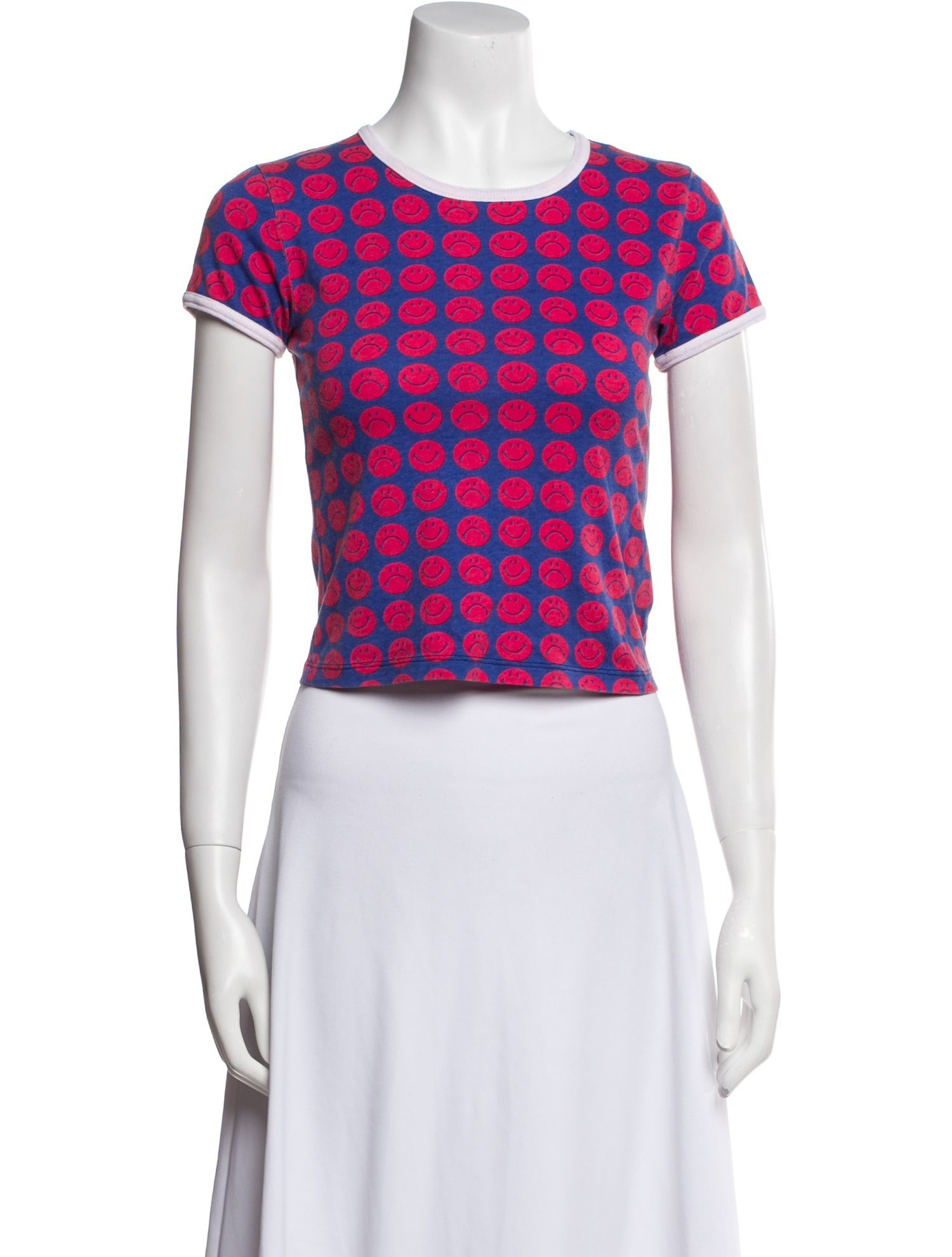 Mother Printed Crew Neck Crop Top w/ Tags