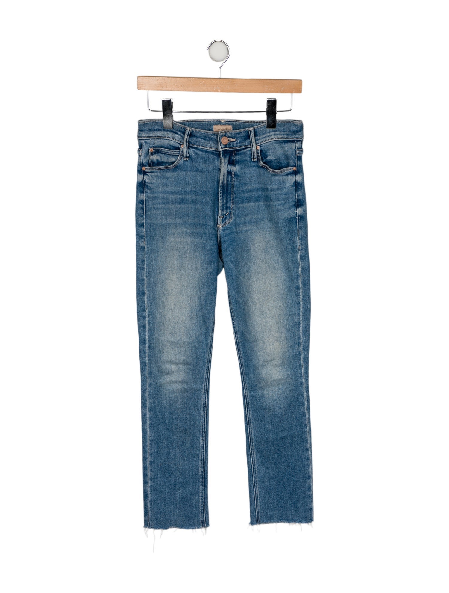 Mother Mid-Rise Straight Leg Jeans