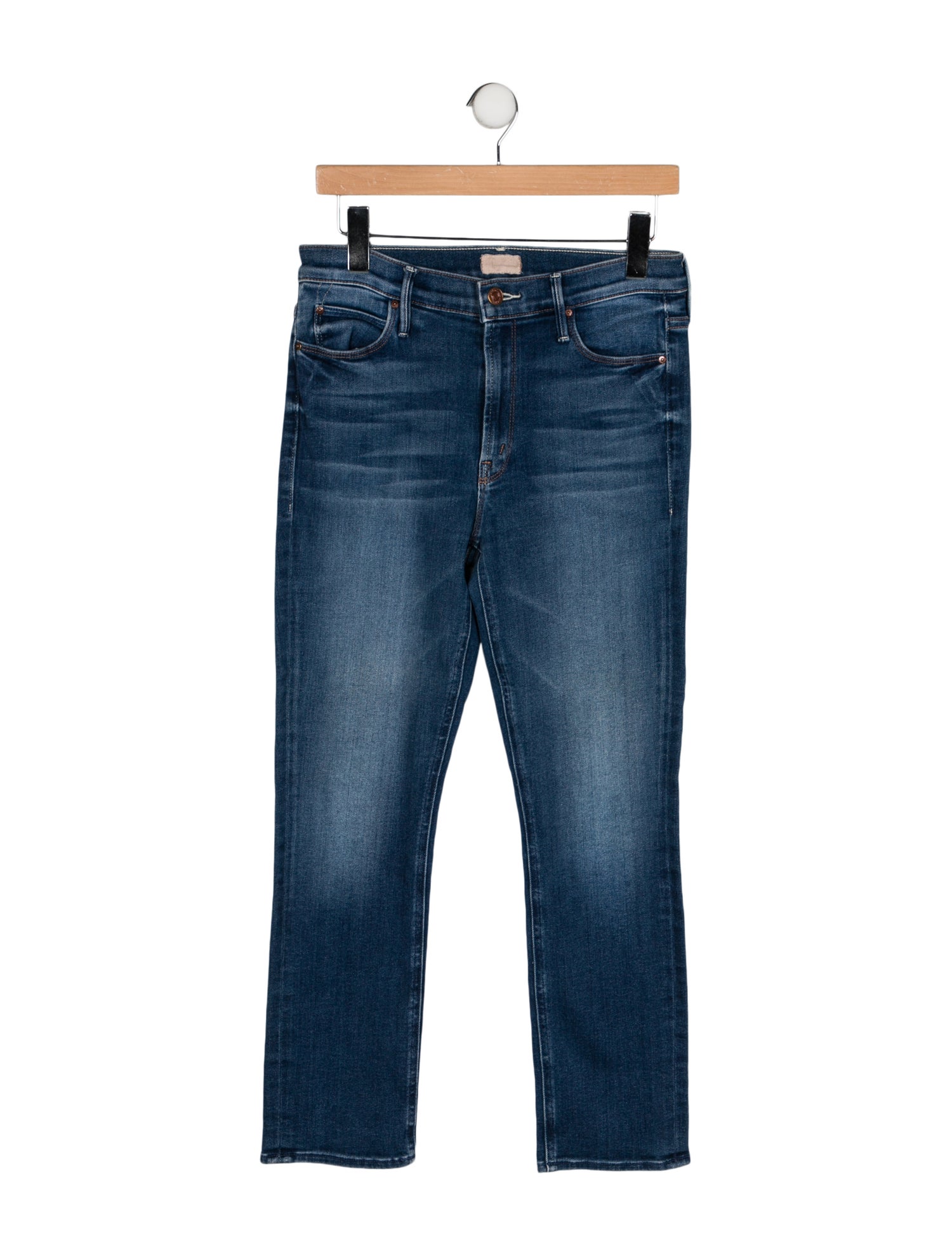 Mother Mid-Rise Straight Leg Jeans
