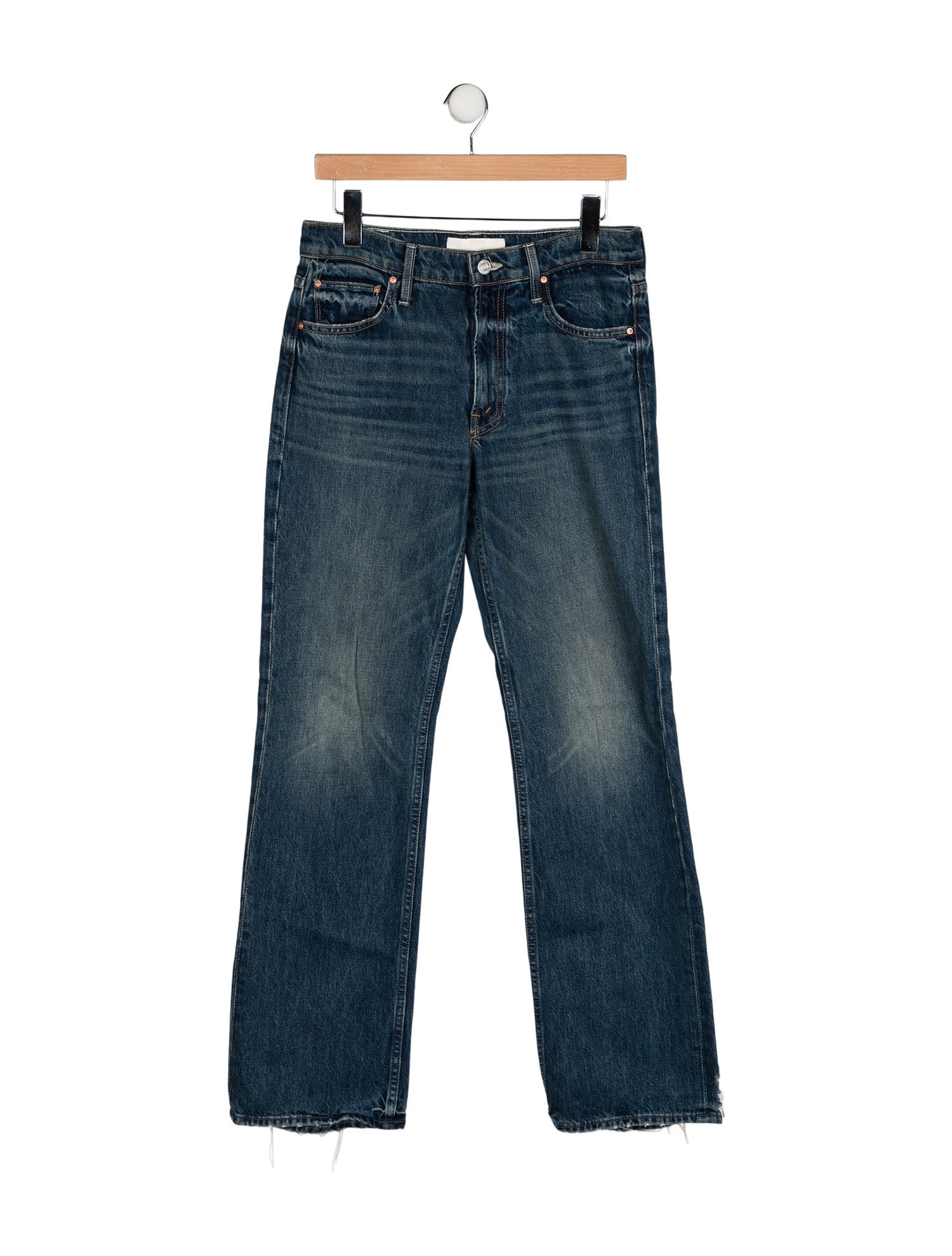 Mother Mid-Rise Wide Leg Jeans
