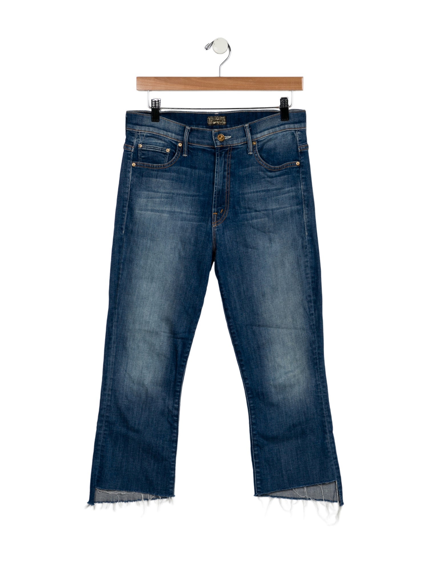 Mother Mid-Rise Wide Leg Jeans