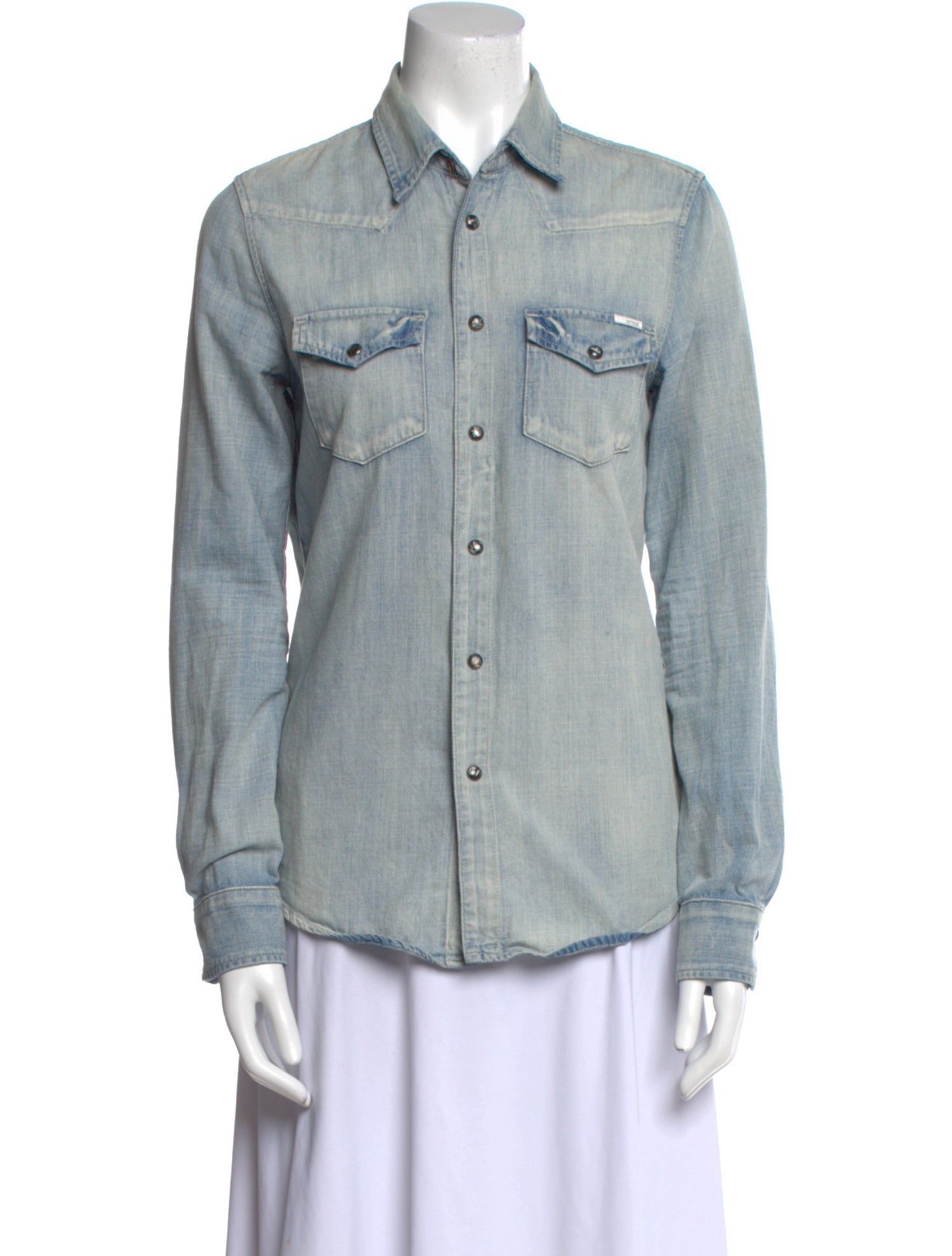 Mother Long Sleeve Button-Up Top