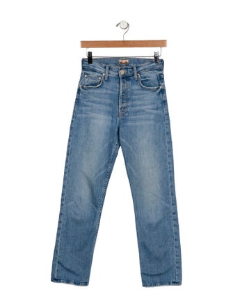 Mother Mid-Rise Straight Leg Jeans