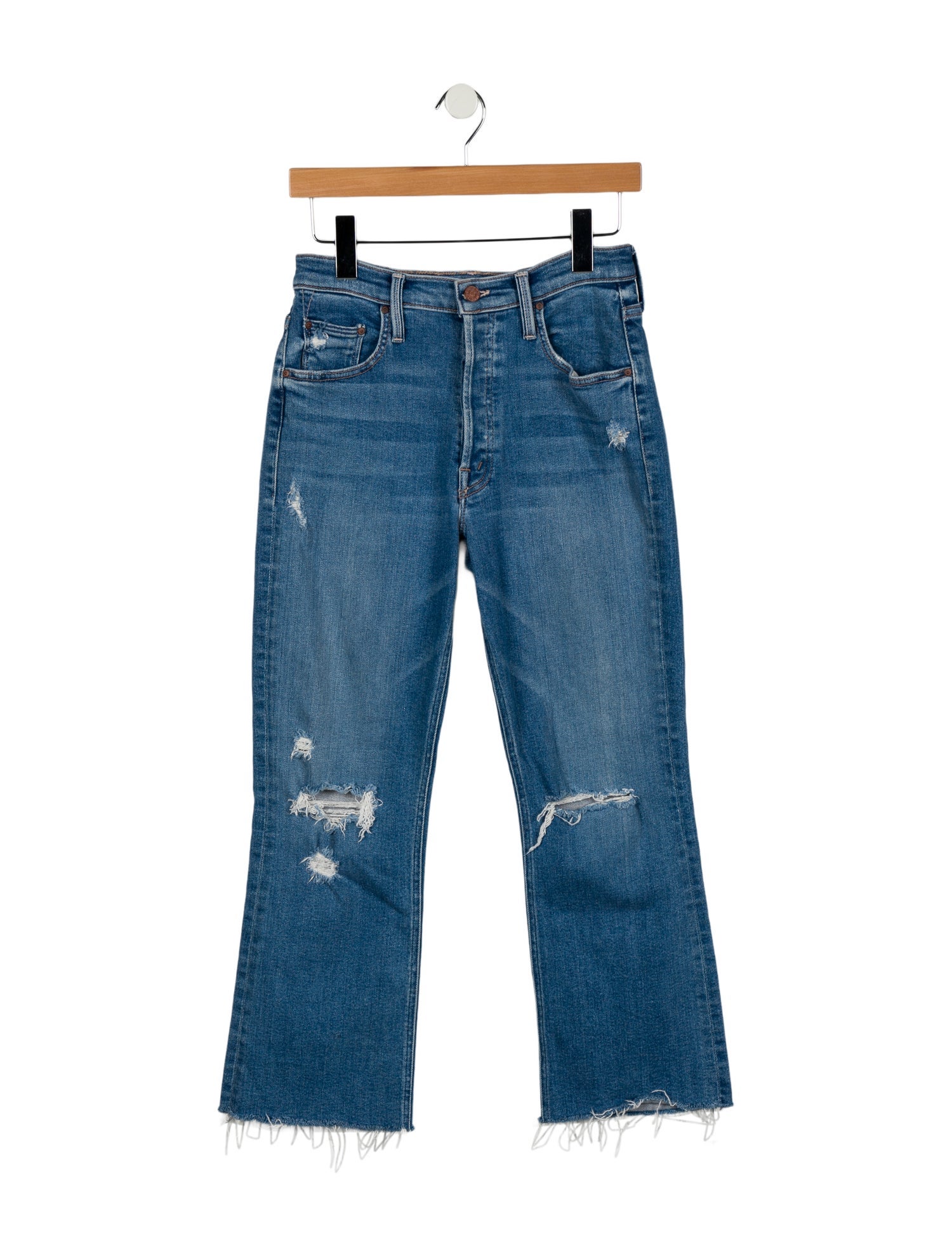 Mother Mid-Rise Straight Leg Jeans