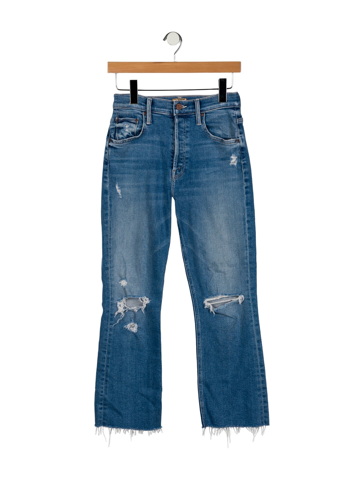 Mother Mid-Rise Straight Leg Jeans
