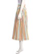 Mother Striped Midi Length Skirt