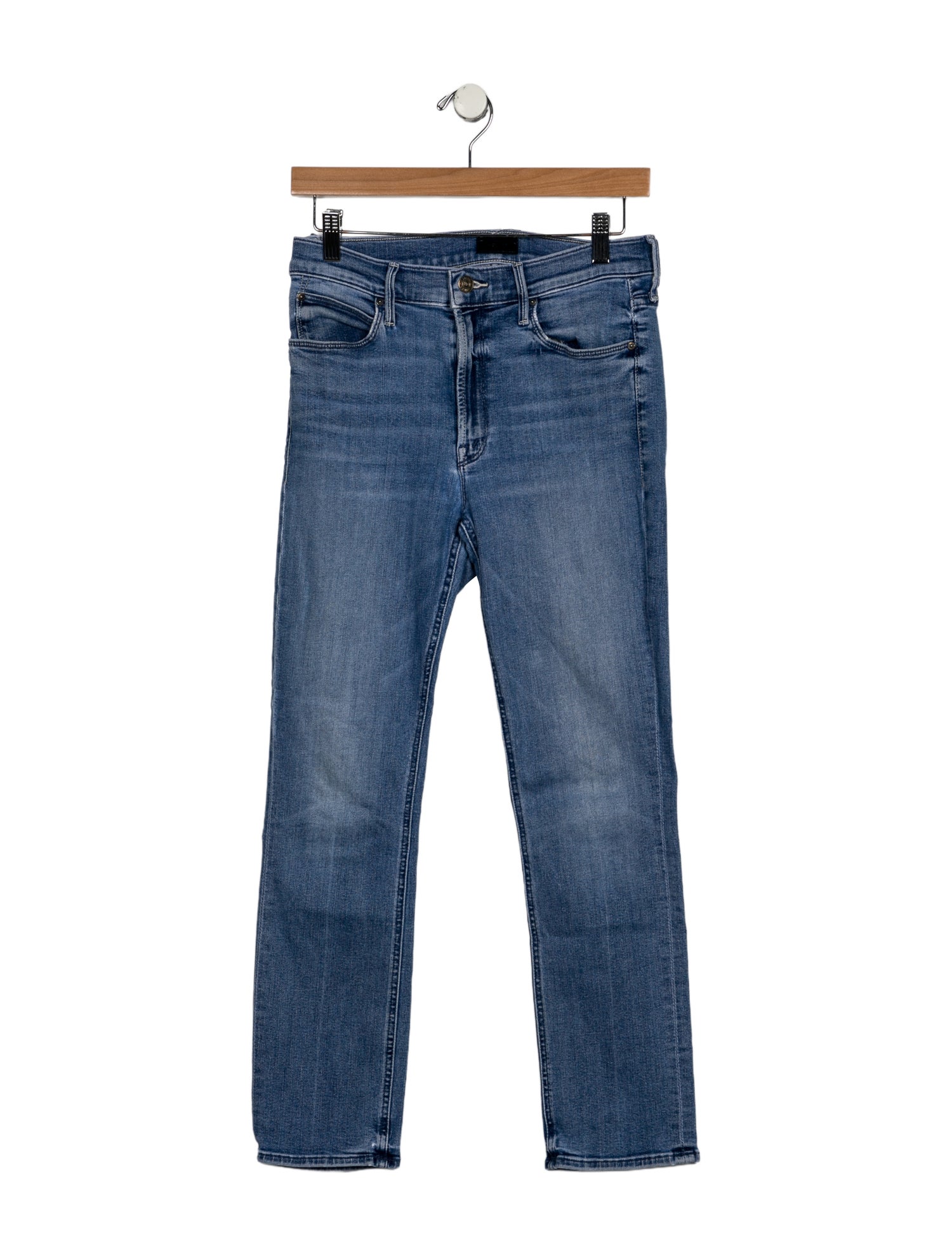 Mother Mid-Rise Straight Leg Jeans