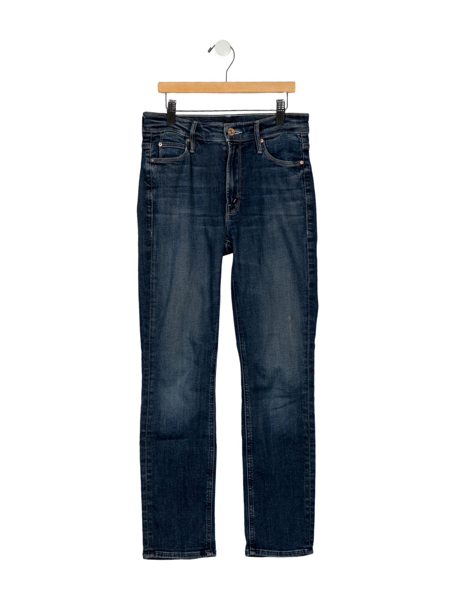 Mother Mid-Rise Straight Leg Jeans