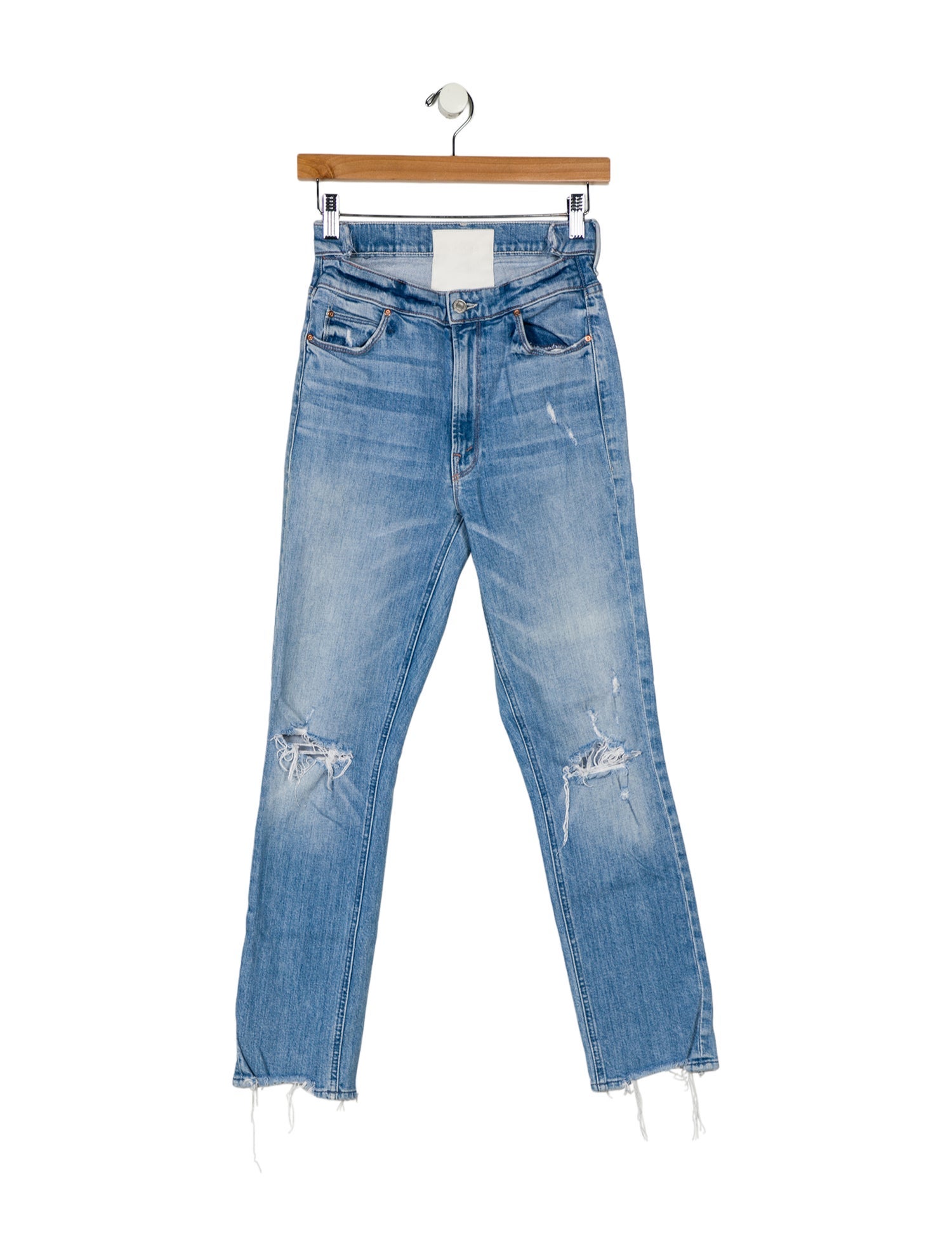 Mother Mid-Rise Straight Leg Jeans