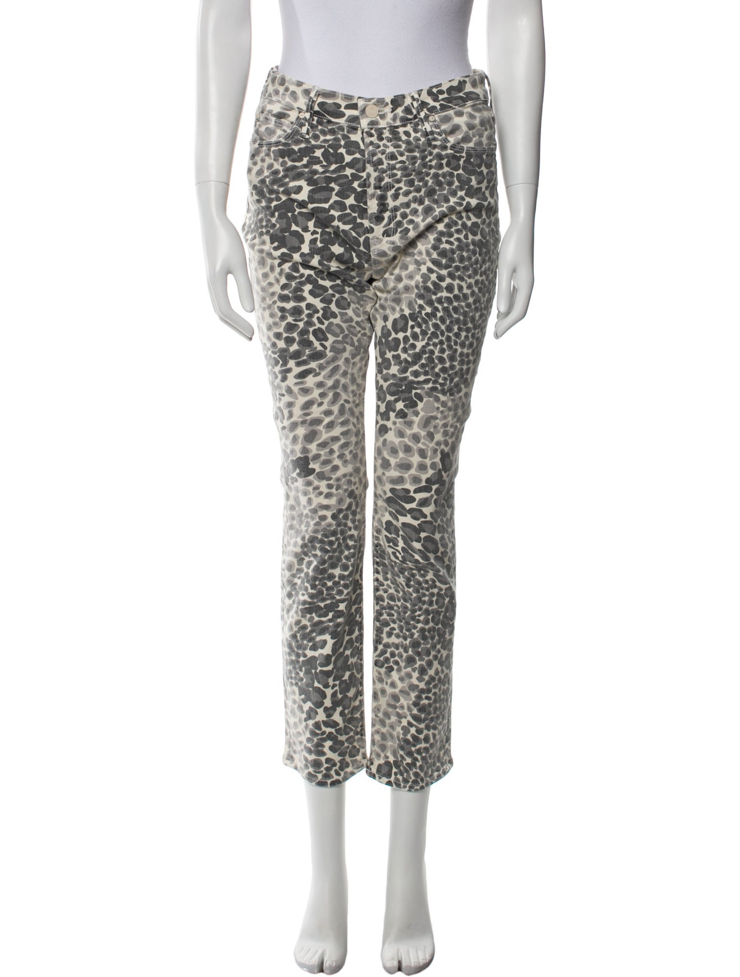 Mother Animal Print Skinny Leg Pants